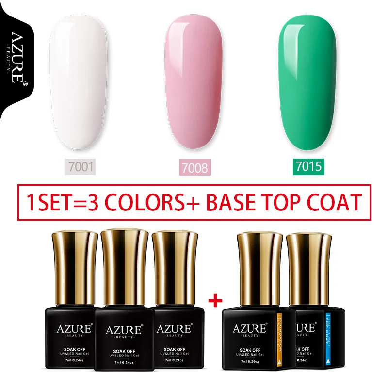 AZURE BEAUTY Гель-лак для ногтей Гель-лак UV Led Soak Off 4 шт./лот Гибридный лак комплект гель-лака Vogue лазурный гель лак-эмаль для ногтей - Цвет: 23