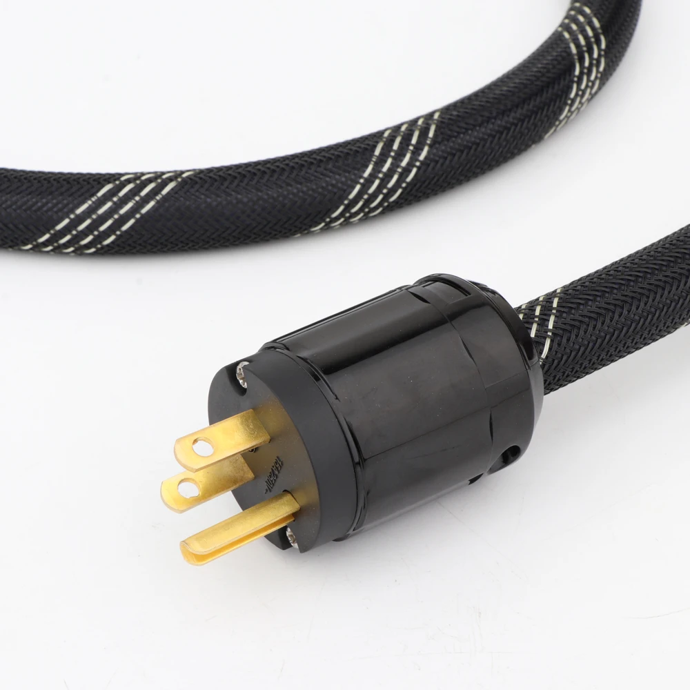 Hifi PCOCC медный ЕС Кабель питания позолоченный США AC Разъем Питания Провод