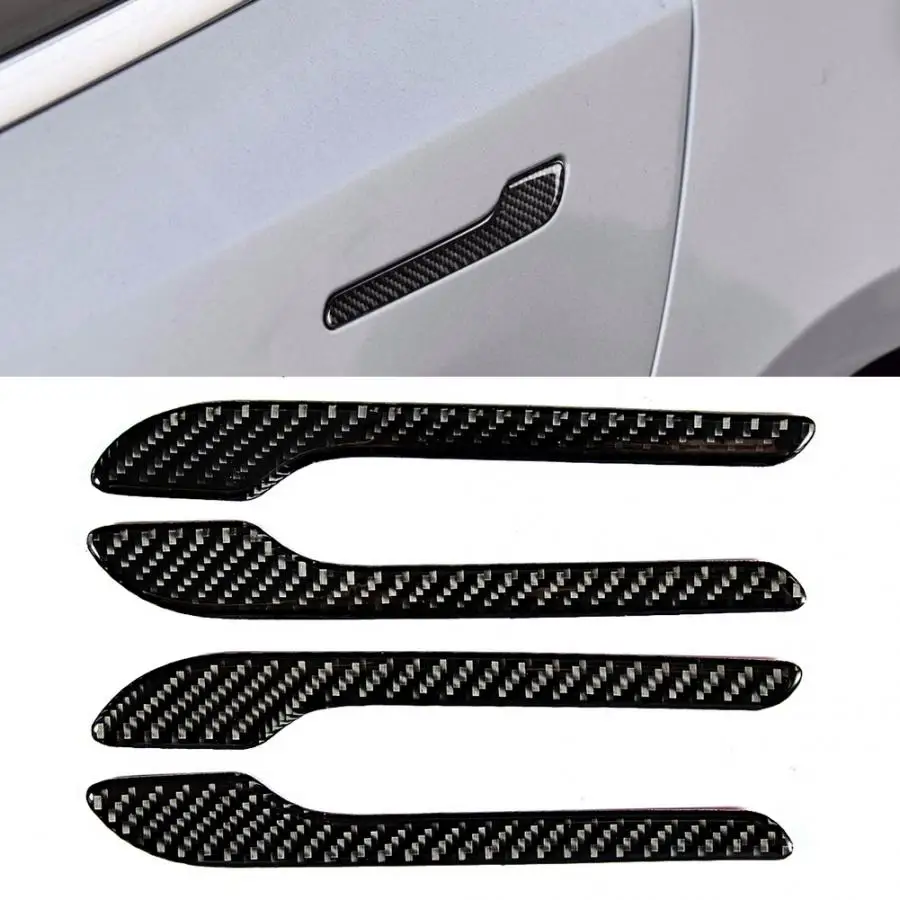 Покрытие стикер для отделки внешней дверной ручки из углеродного волокна