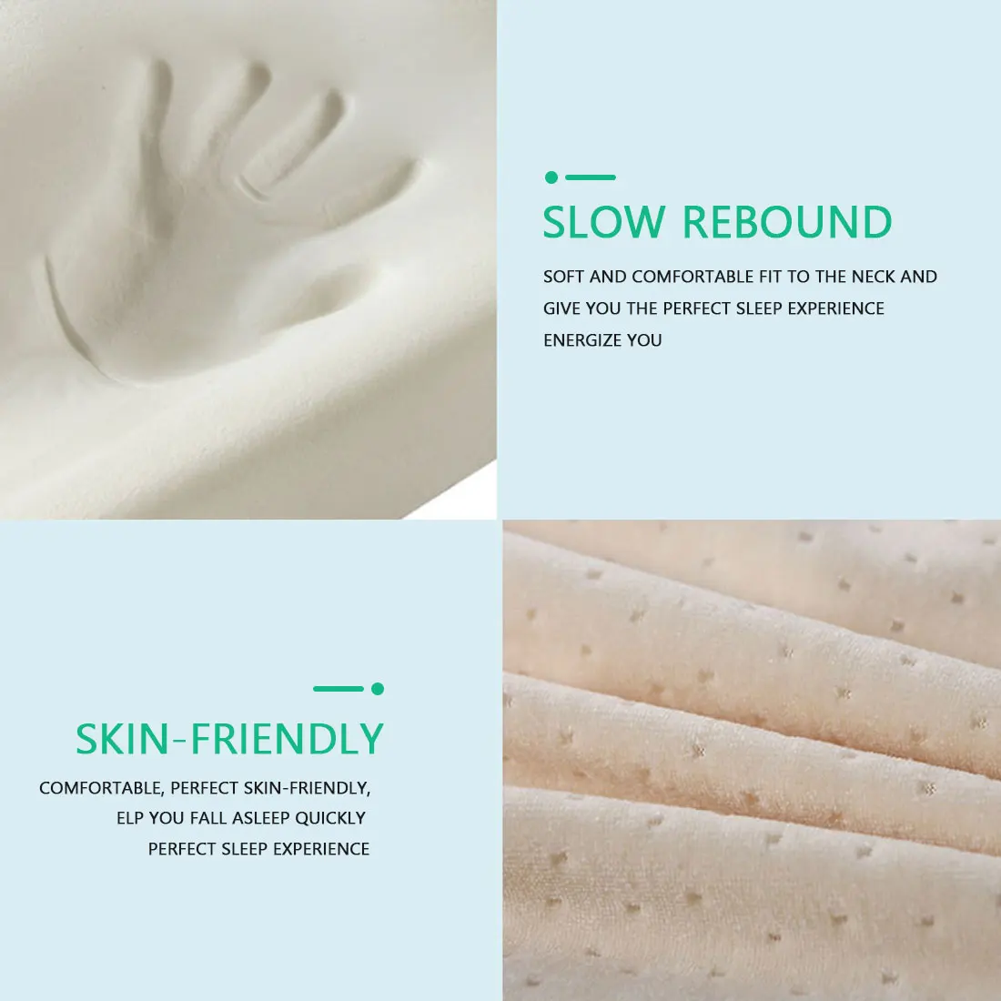 Memory Foam Pillow Neck protection Slow Rebound Butterfly Shaped Health Cervical size 50*30/60*35CM | Дом и сад