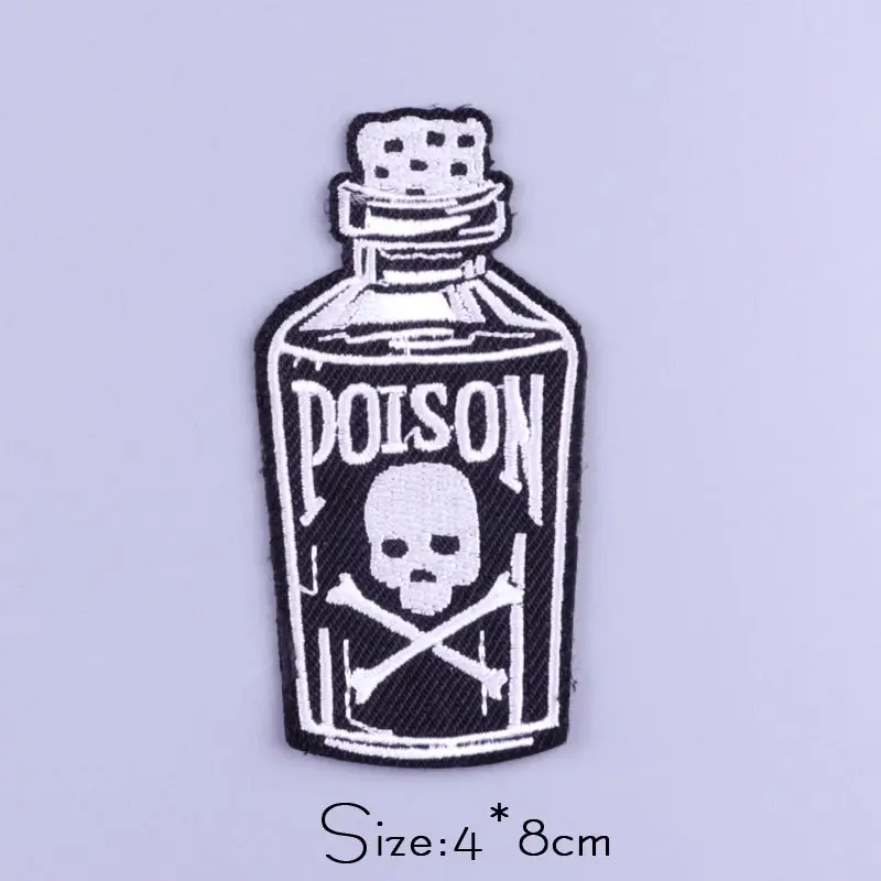 Нашивки с черепом на одежду патч в стиле хиппи Рок Панк вышитые патчи утюгом