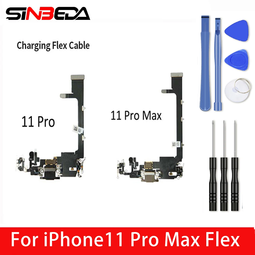 

Original Charging Flex For iPhone 11Pro USB Plug Charger Port Dock Connector With Mic Headphone Audio Cable For iPhone11 Pro Max