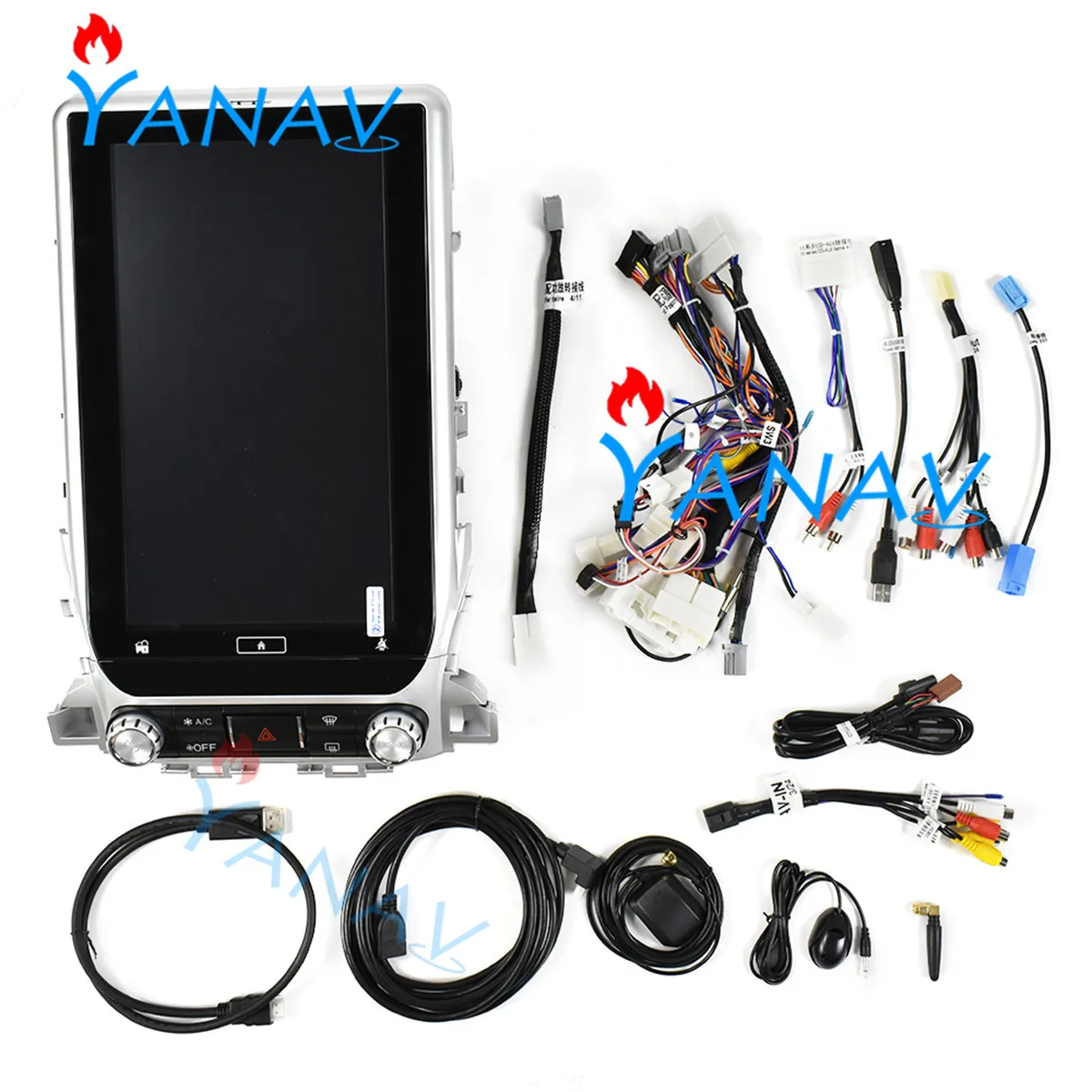 

Car GPS Navigation car Stereo Multimedia Player For-TOYOTA land cruiser LC200 2018+ 13.6inch vertical screen Android Ram 4+64