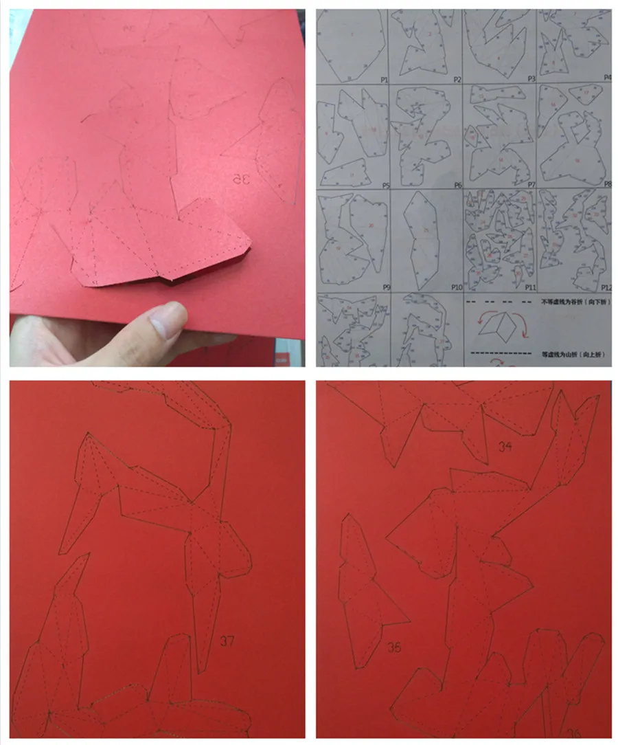 4 цвета DIY Олень Лось голова Бумага модель головоломки игрушки для домашних