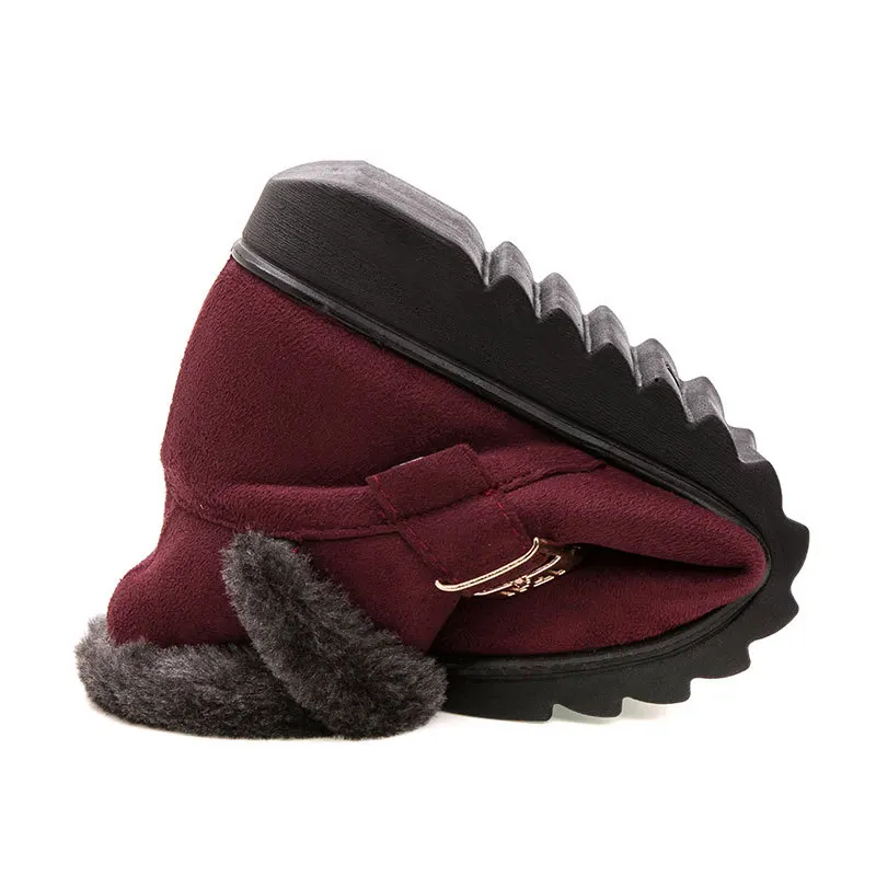 

sneakers women snow boots solid flat with plush warm snow boots women zipper casual shoes woman winter ankle boots 2020