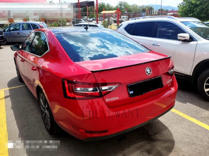 Для Skoda Superb высокое качество грунтовка Цвет Внешний задний спойлер задний багажник загрузки декоративное крыло Автомобиль Стайлинг для Skoda Superb
