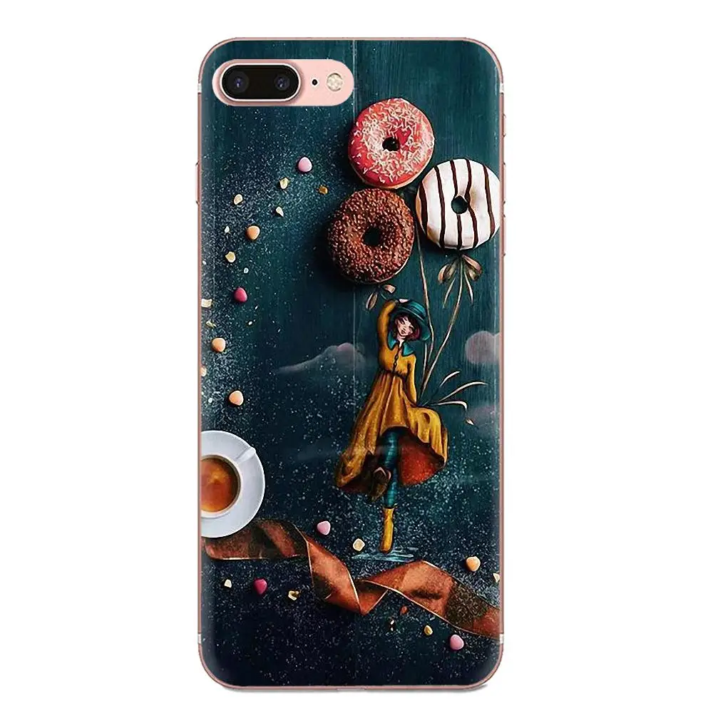 Кофе чашки девушка Еда с чертежной конструкцией чехол для телефона Huawei Honor 4C 5A 5C 5X6