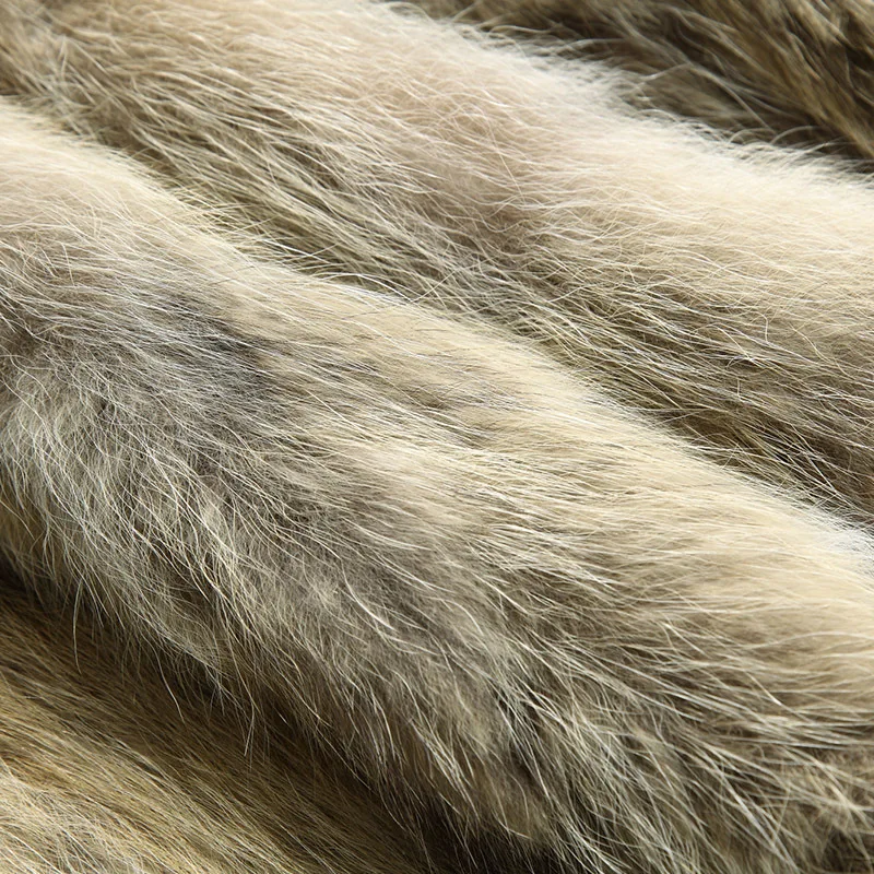 Мужская парка AYUNSUE с подкладкой из размера плюс меха енота зимняя длинная пальто