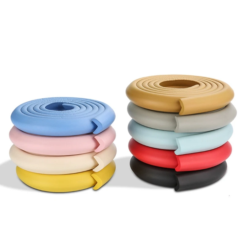 

2018 2m Baby Safety Corner Desk Guard Rubber Table Protection Kids L Shaped Soft Edge Convenient Drop Shipping Support Baby Care