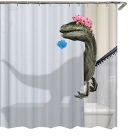 lovely bathing dinosaur print shower curtain waterproof bathroom curtain shower accessories bath curtain180x180cm