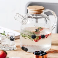 rhe big capacity glass kettle borosilicate heat resistant transparent teapot with filter can be heated electrically 1l1 5l