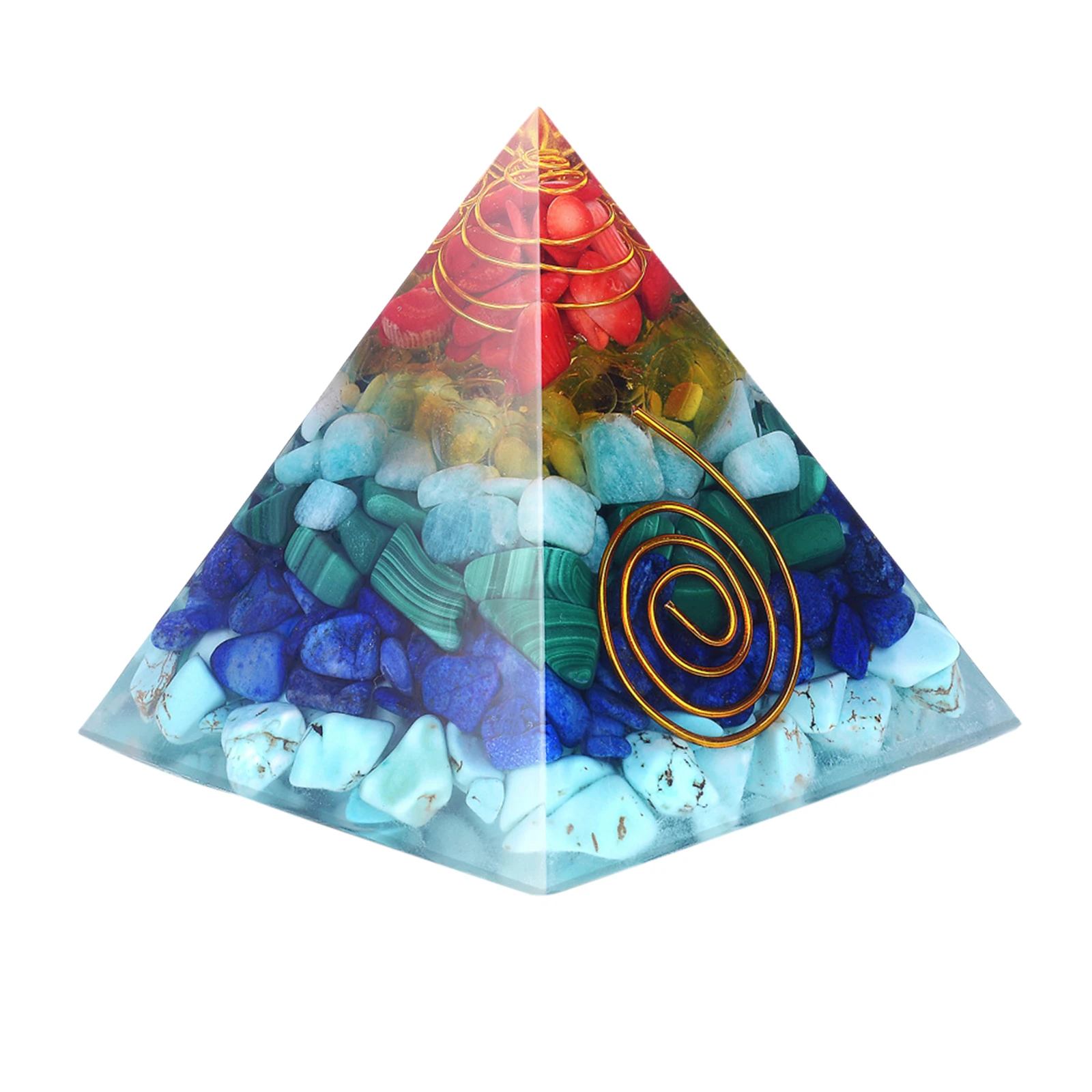 

Crystal Pyramid Decoration Gemstone Feng Shui Ornaments Figurine Meditation,Positive Energy,Living Room Home Desktop Decor