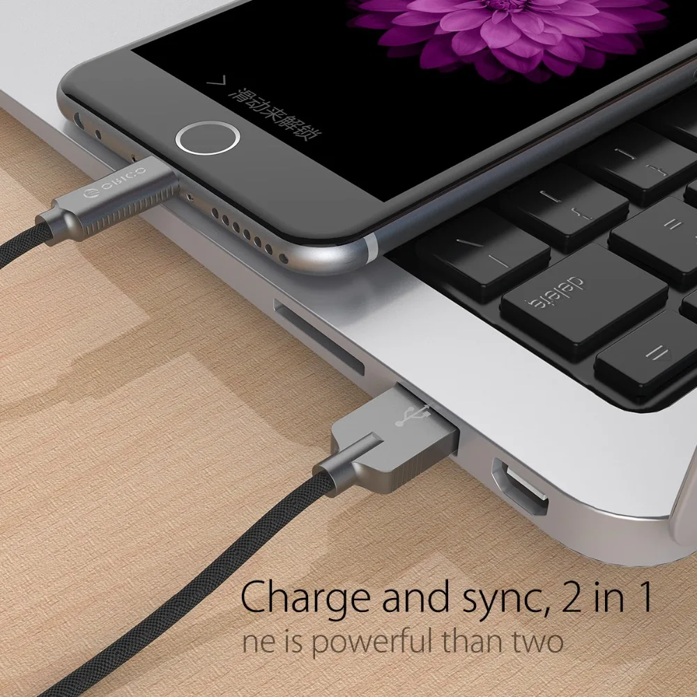 USB кабель ORICO LTU Lightning для iPhone 3 фута 100 см 2 4 А быстрой зарядки 6 7 питания Plus|usb cable for
