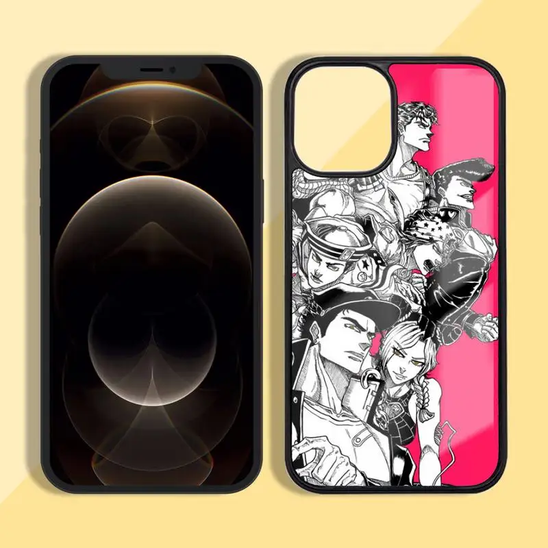 

JOJO BIZARR ADVENTUR Phone Case Silicone TPU+PC For iPhone 11 12 mini Pro MAX 5 6 7 8 Plus Samsung Note20 10 Plus S7 8