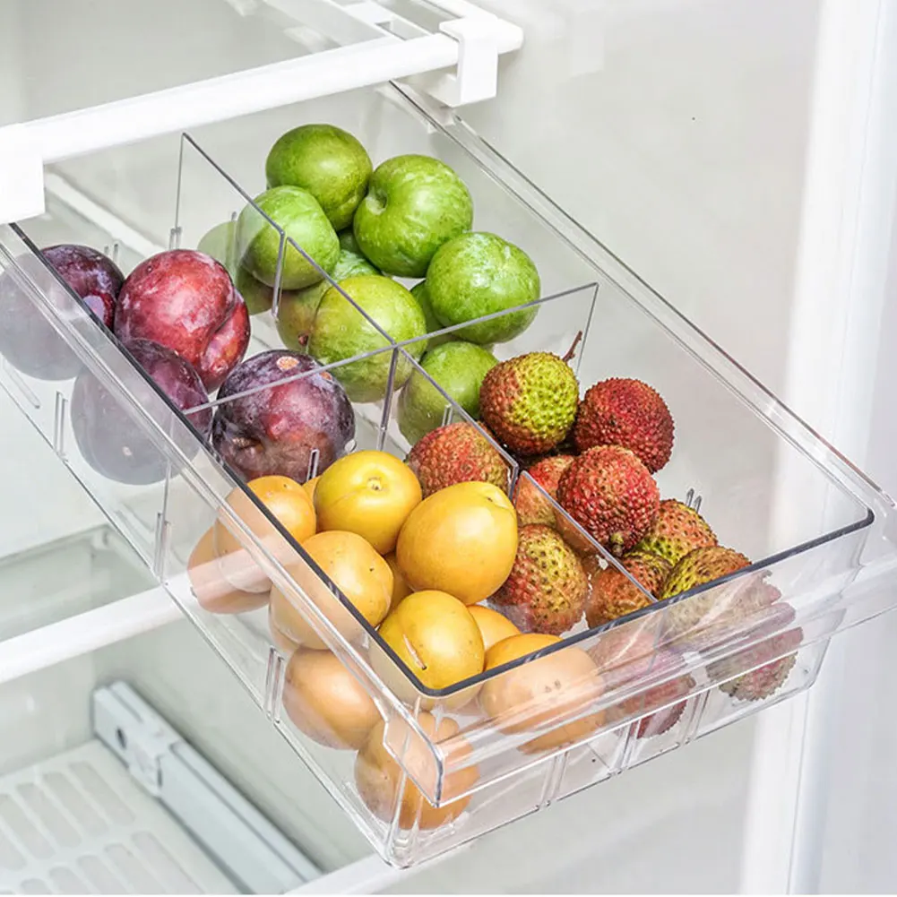 

Kitchen Storage Rack Organizer Adjustable Stretchable Kitchen Organizer Rack Kitchen Accessories Organizer Fridge Storage Box