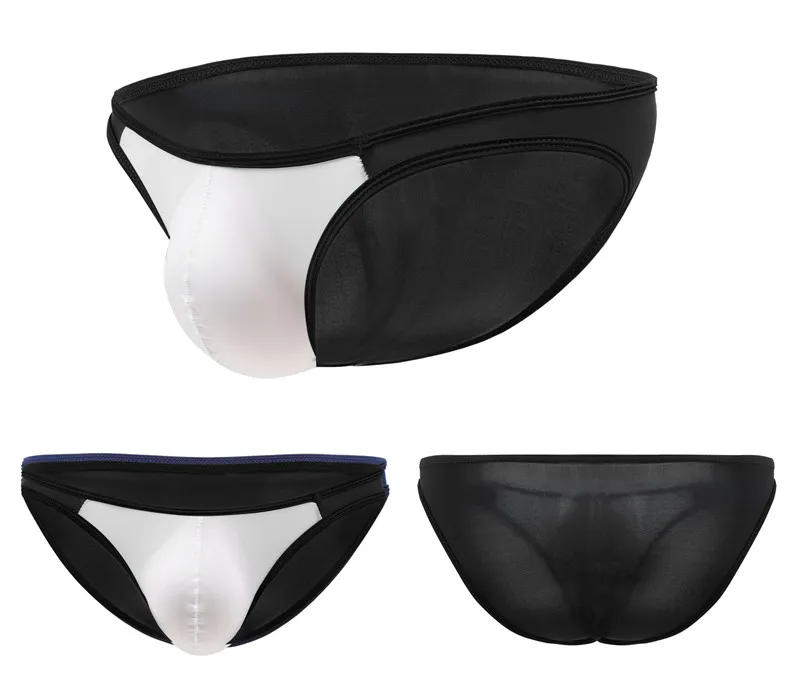 8PCS Men's Briefs U Convex Thin Ice Silk Low Waist  Sexy Bikini Underpants Shorts Underwear Men Sexy Underwear  Hot Sale Pantie