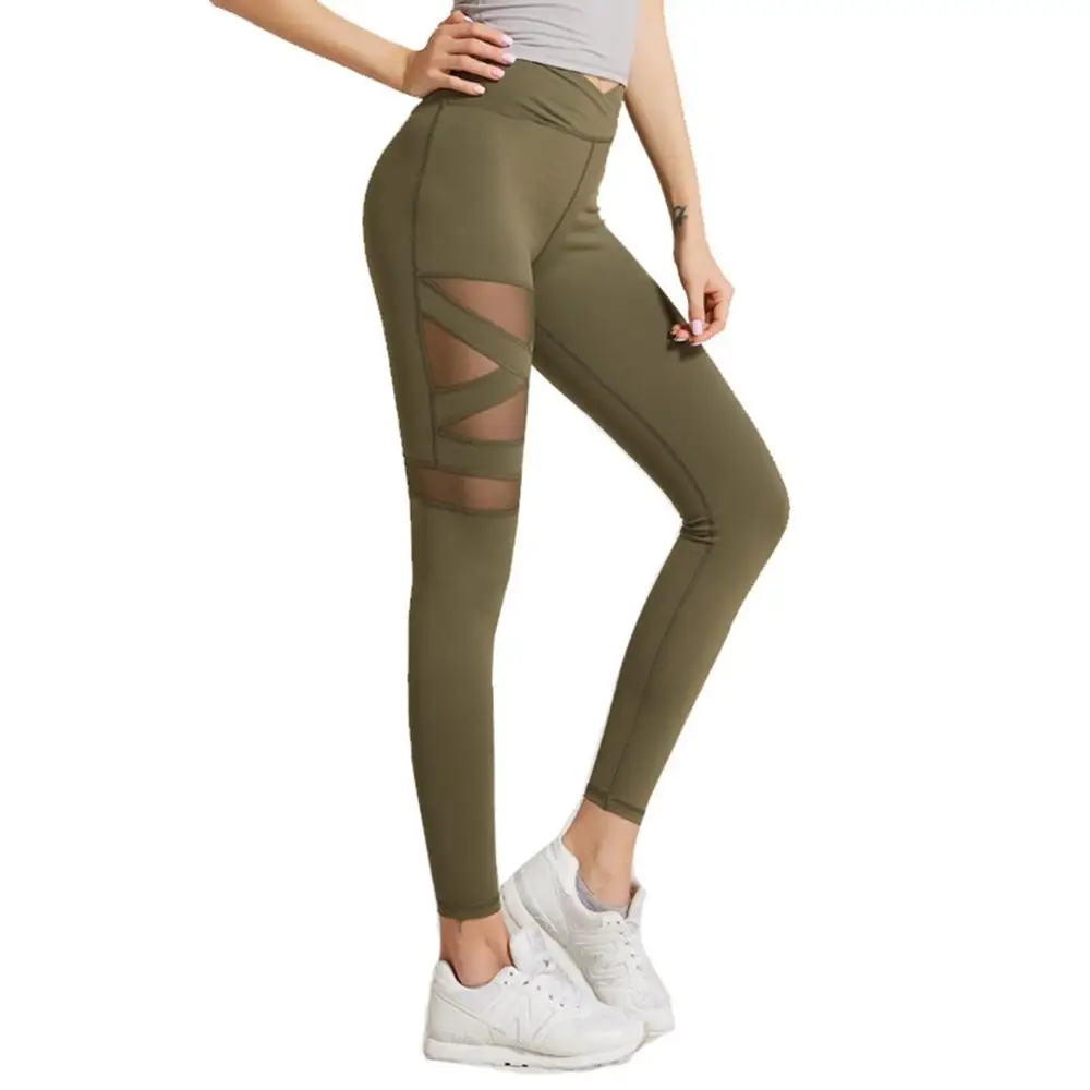 

High Waist Leggings Yoga Pants Tights Solid Fitness Women Panties Exercise Outfit Gym Sliming Jogging Workout Women Sports Pants