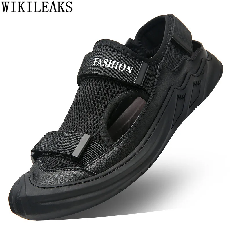 

Mens Shoes Casual Men Sneakers Luxury Brand Beach Shoes Non-leather Casual Shoes Man Black Mens Sandals Summer Beach Sandals Man