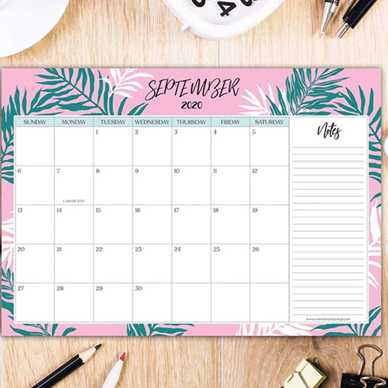 OPQ-Academic Wall Calendar 2020-2021 Hanging Monthly for Planning and Organizing Home or Office School | Канцтовары для офиса и