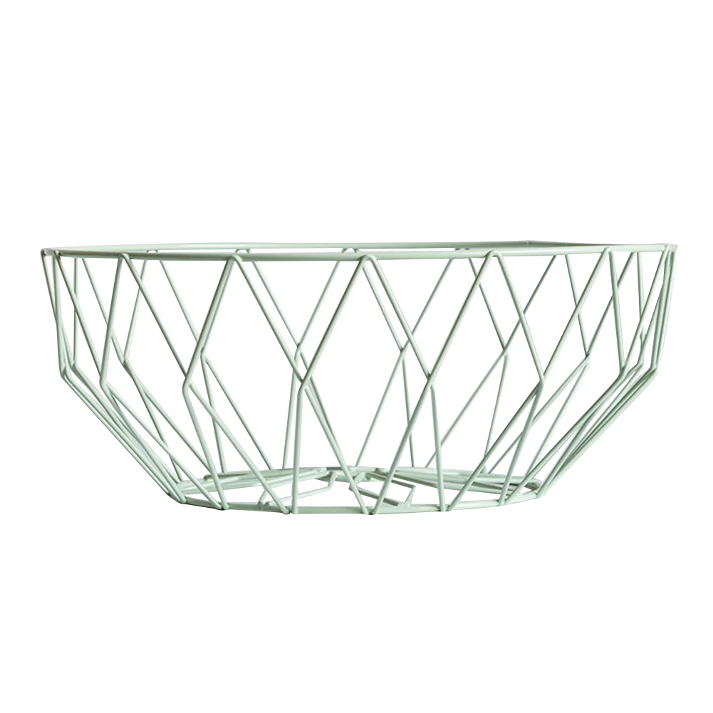 

Nordic wrought iron fruit basket creative fruit plate living room coffee table home simple style fruit plate snack storage baske