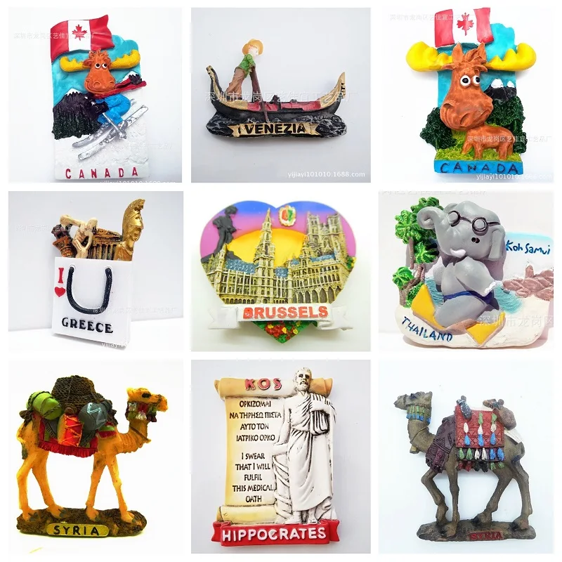 Мировой туристический сувенир Тайланд магнитный Декор на холодильник Европа