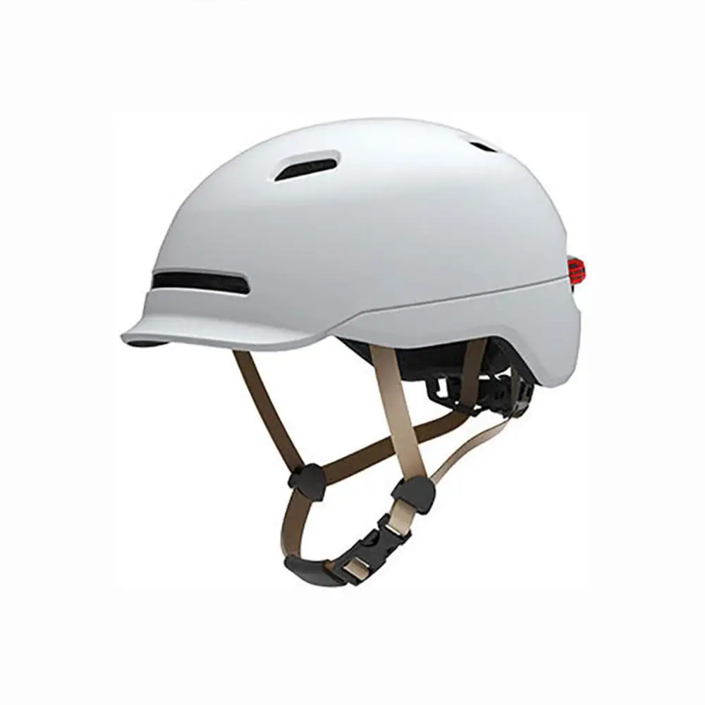 Водонепроницаемый велосипедный шлем IPX4 со смарт вспышкой матовый для длительного использования