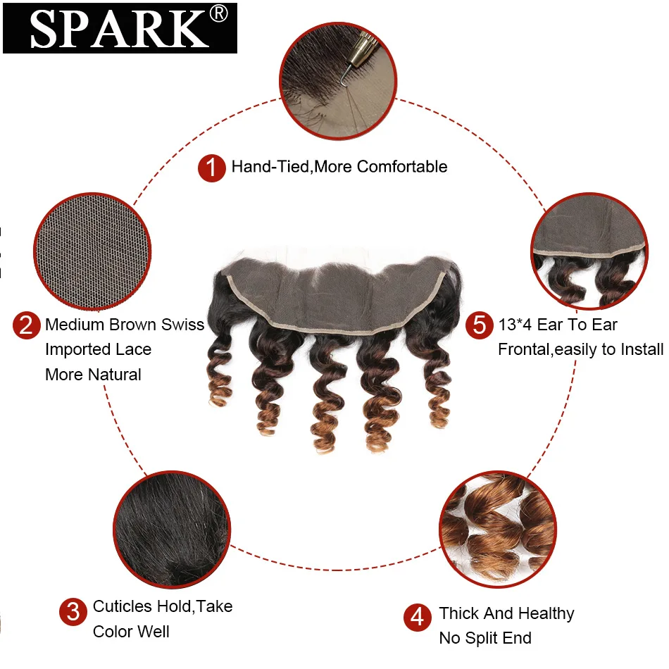Spark/натуральные кудрявые пучки волос волнистые волосы натуральных с фронтальным