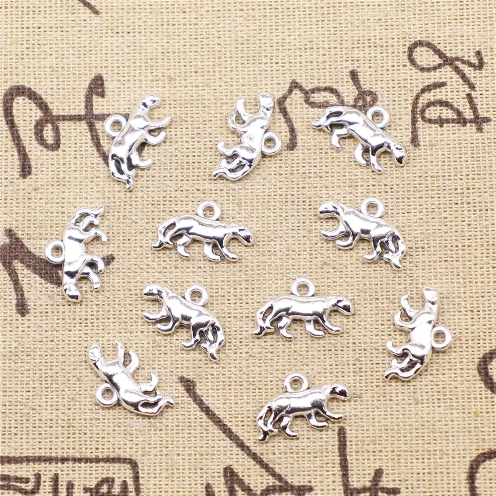 

Charms For Bracelet Making 10pcs 11x18mm Antique Silver Color Bear Charms