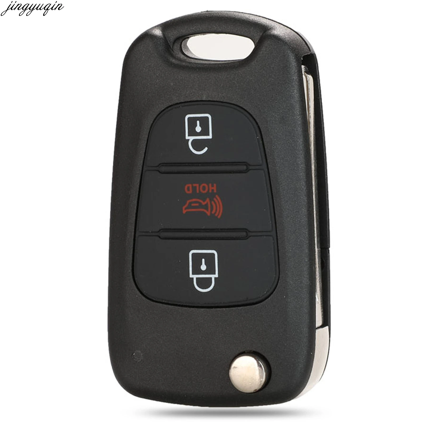 

Jingyuqin откидной складной чехол для дистанционного ключа от машины чехол для Kia K2 K5 Rio 3 Picanto Ceed Cerato Sportage для Hyundai 3 кнопочный чехол Fob