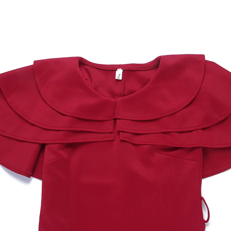 

African Dresses For Women Dashiki Summer Plus Size Ruffled Slim Elegant Office Dresses Ladies Fashion Africa Clothing Overalls