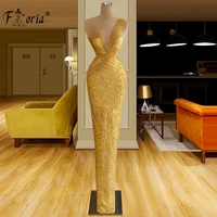 luxury african formal evening dress aso ebi gold beading lace satin prom gowns fashion couture pageant dresses robe de soiree