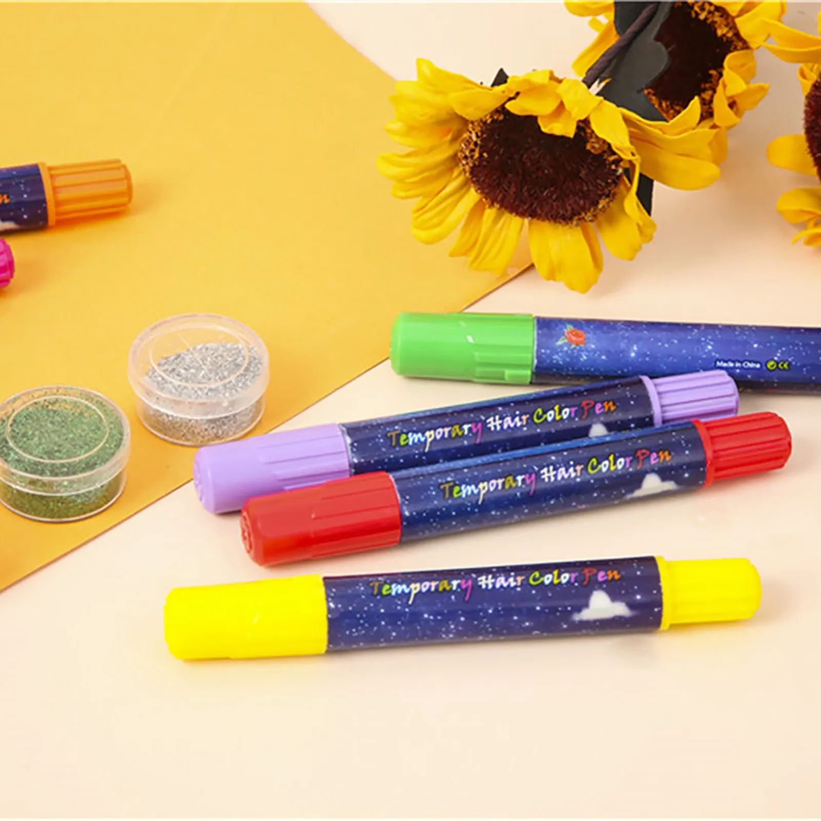 Штрих для волос для девочек временной окраски ручка 10 цветов карандашный набор большой подарок новинка забавный одноразовый.