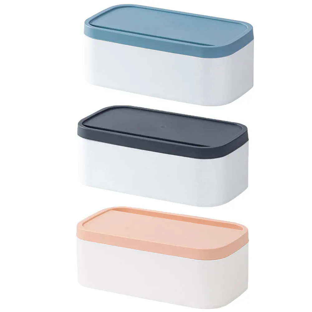 

Face Cover Storage Box Face Shield Guard Organizer Plastic Seal Holder Portable Pollution Bag Family Face Covers Case 3 Colors