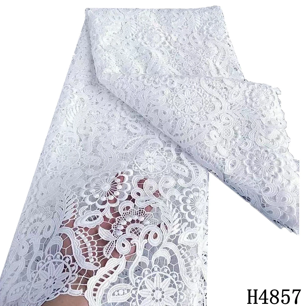 

Lace Fabric Guipure Lace Fabric 2021 Newest Nigerian Lace Water Souble Embroidered African Lace Cord Lace For Party Dress