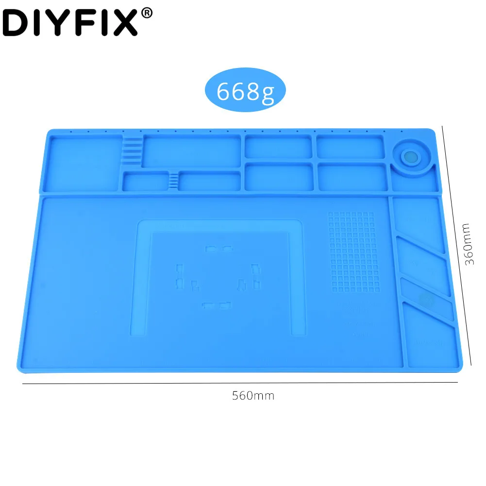DIYFIX S140 35x25 см теплоизоляция силиконовый коврик стол обслуживания платформы с