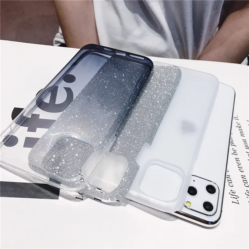 Роскошный тонкий для iPhone X XR XS MAX чехол Прекрасный блестящие девичьи мягкие