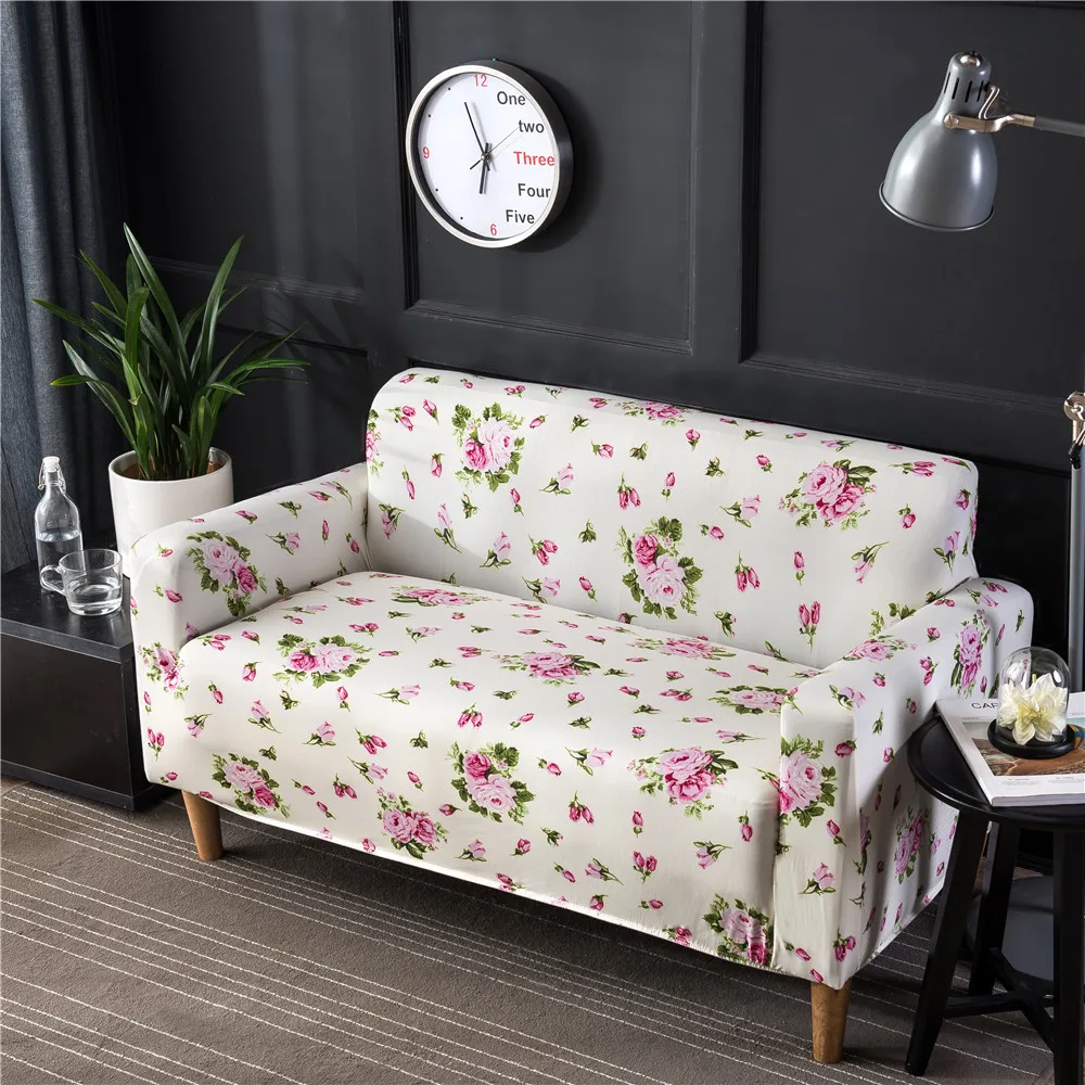 Эластичный чехол для дивана из спандекса плотно облегающий полноразмерный в