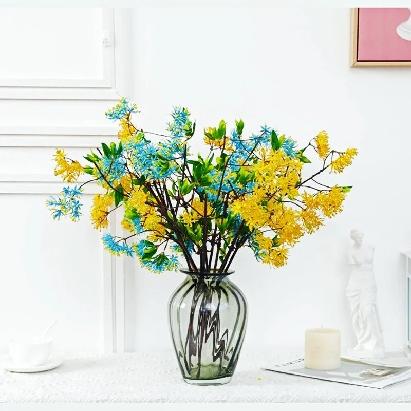 

Artificial Flowers and Snow Cherry Blossom Branches, Length 63cm,Home Decoration Artificial Flowers,Garden Green Plants Dress Up