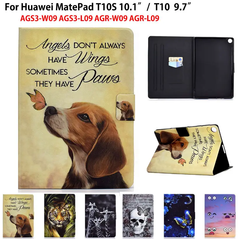 

Kids Case For Huawei MatePad T10 T10S Cover AGS3-L09 AGS3-W09 Fundas For Huawei Matepad T 10 T 10s Case Cartoon Dog Tiger Coque