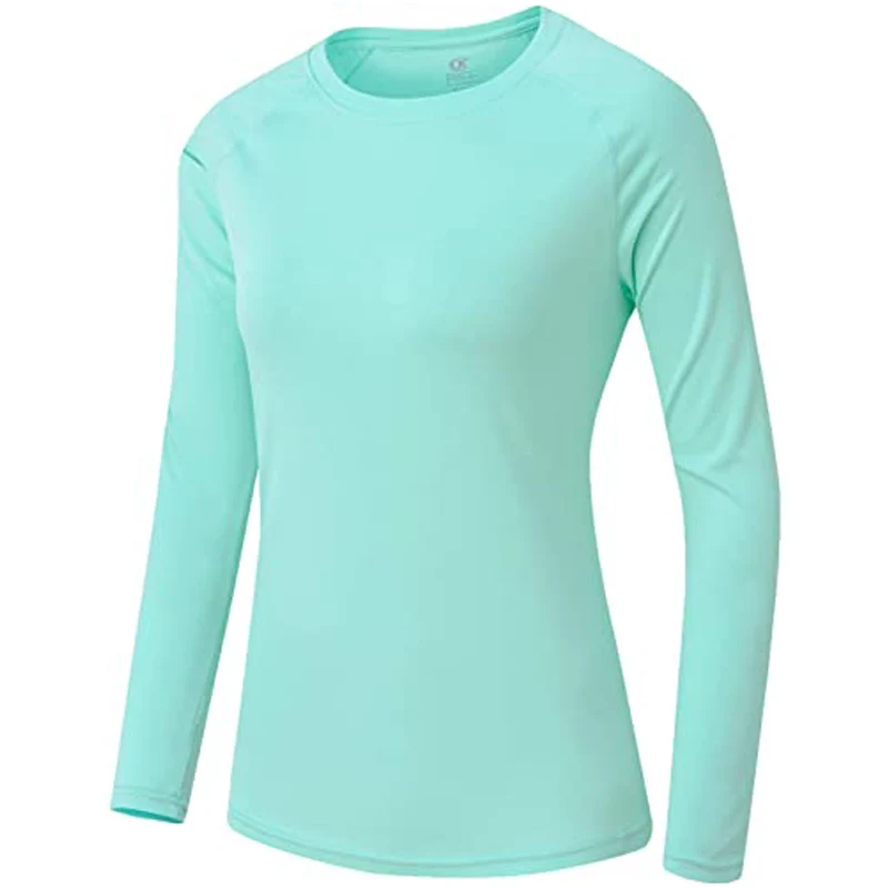 

2021 Blouses Women Sleeve Shirts UPF 50+ Sun Protection SPF Quick Dry Lightweight Casual T-Shirt Swim Hiking Runing Fishing Tops
