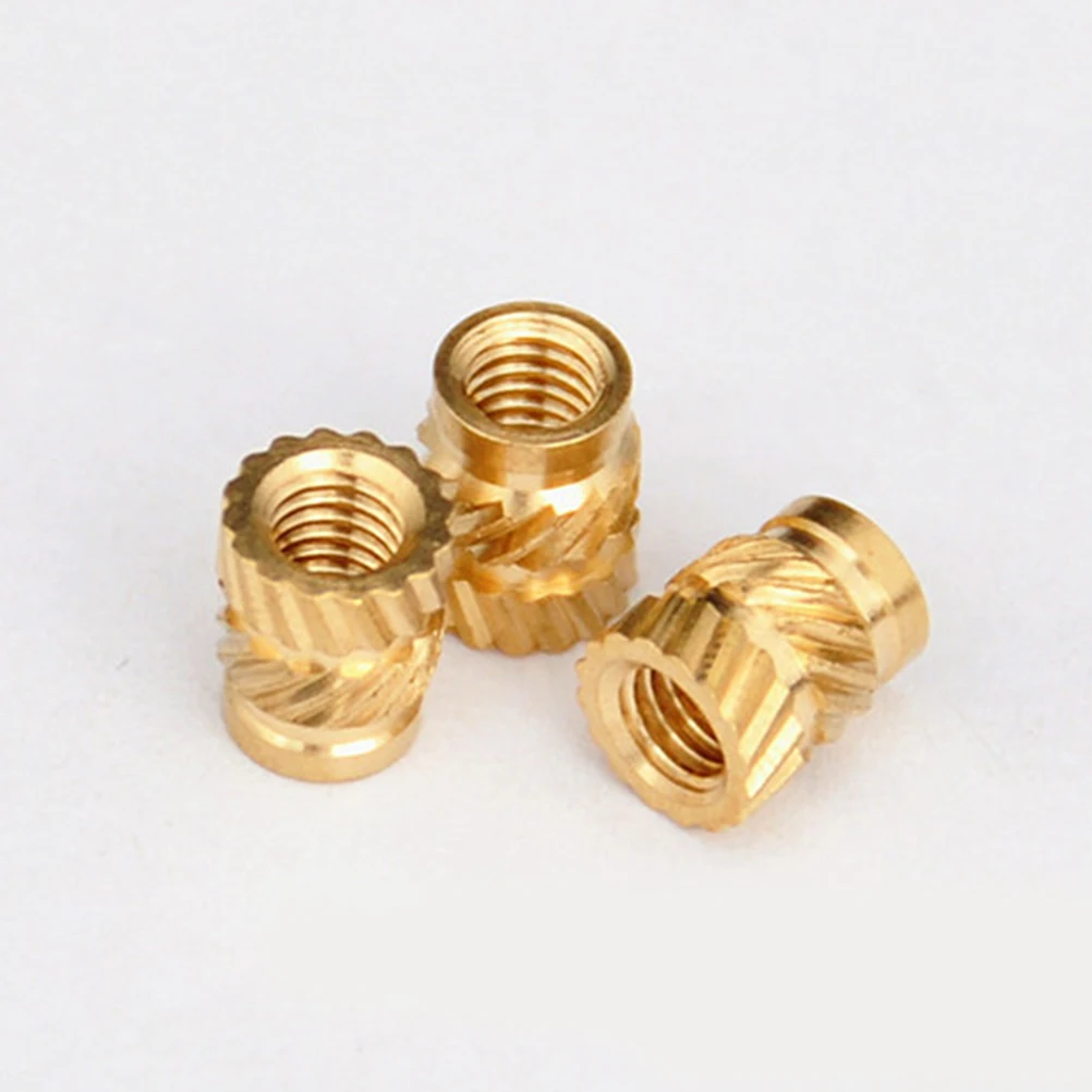 200pcs M3 M3*5.7-OD4.6 Thread Brass Knurled Inserts Nut Heat Embed Parts Female Pressed Fit into Holes for 3D Printing supplies |