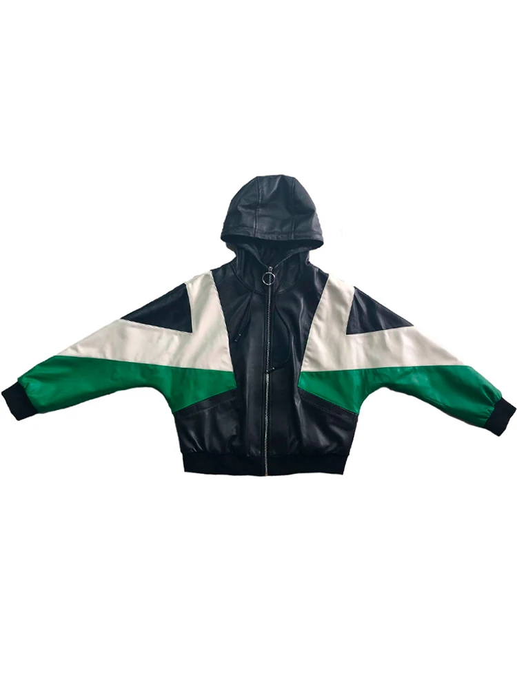 Lauraro Весенне осенняя стильная женская куртка бомбер из искусственной кожи с