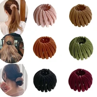velvet bird nest expanding hairpins hair claws fashion hair accessories for women ponytail headwear horsetail buckle hair clip