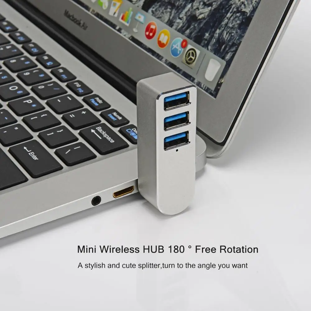 mini usb hub 3 port usb 3 0 splitter aluminum alloy rotate portable slim hub for imac desktop laptop accessories otg adapter free global shipping