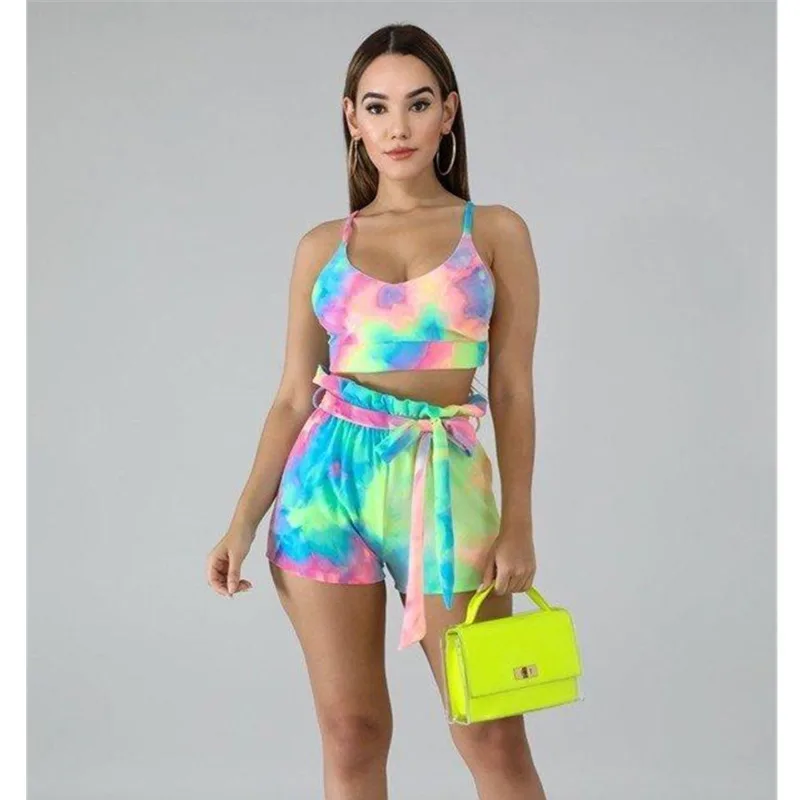 Fuedage сексуальный женский комплект из двух предметов топ с открытой спиной и шорты