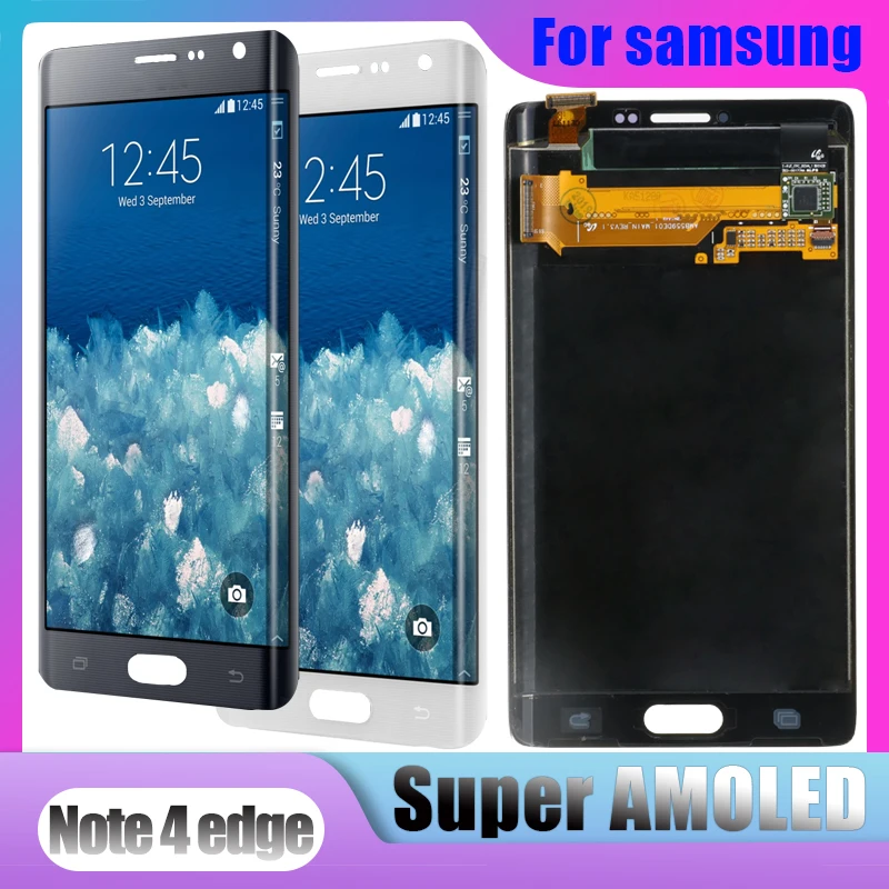 ЖК дисплей Super AMOLED 5 6 &quotNote 4 Edge для Samsung Galaxy Note4 N915 N9150 N915F с сенсорным экраном и