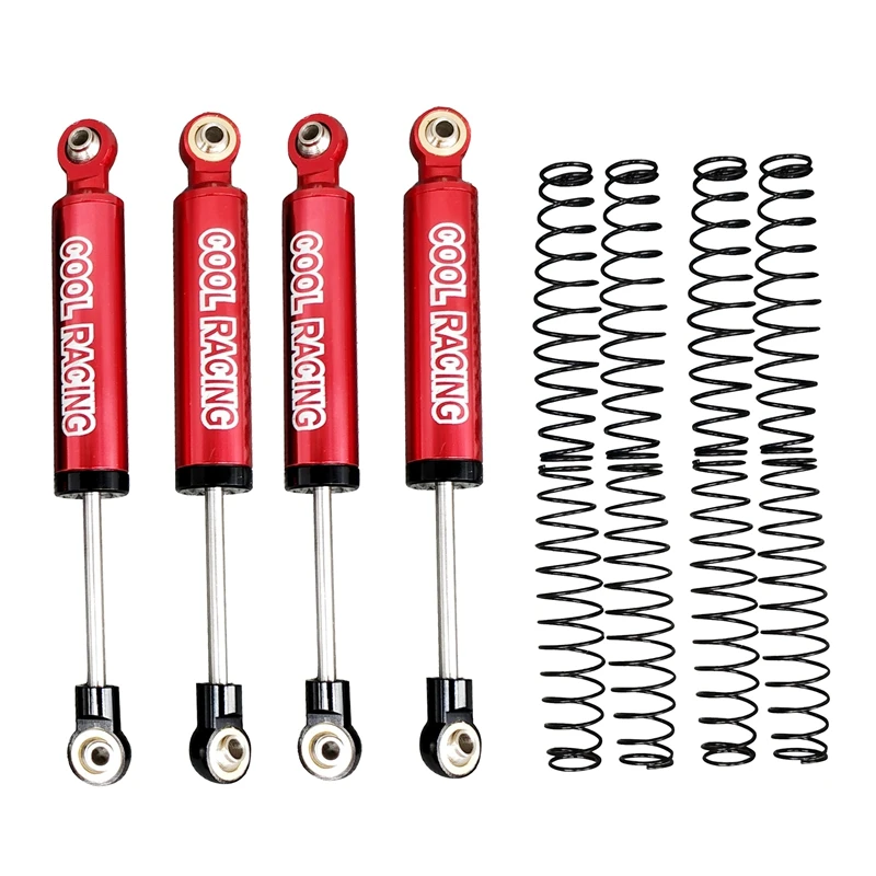 

COOL RACING 4PCS Oil Suspension Shock Absorber Internal Spring Shock Absorber for SCX10 D90 WRAITH TRX-4 90046 RC