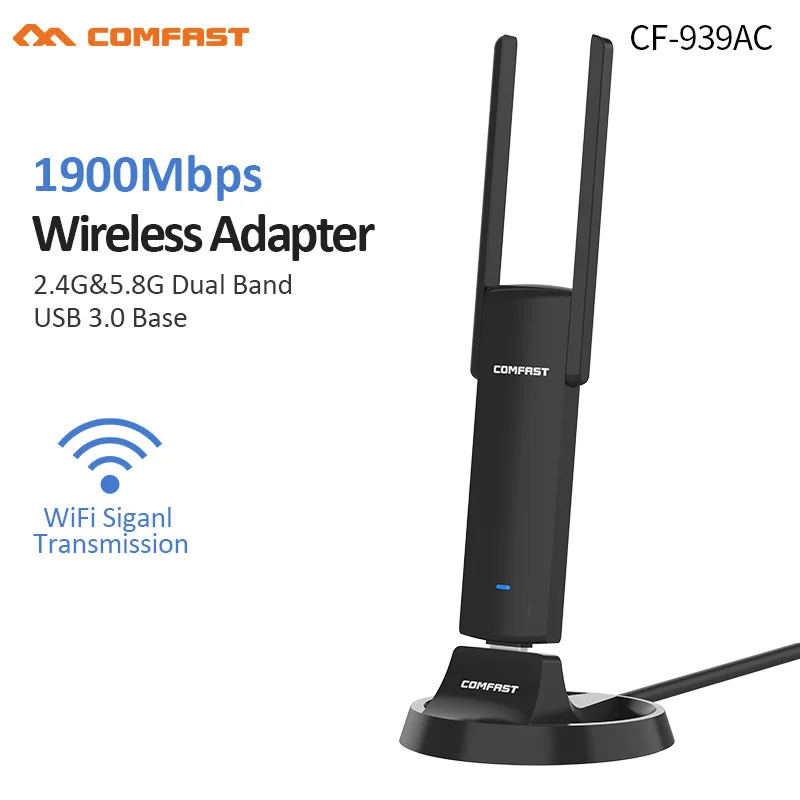 Comfast CF-939AC 1900 Мбит/с Гигабитный беспроводной USB3.0 wifi адаптер 5 ГГц 2 4