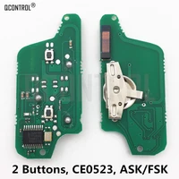 keyecu flip remote key circuit board 2button askfsk 433mhz id46 for peugeot 207 307 308 407 ce0523 model for citroen c3 a51 ds3
