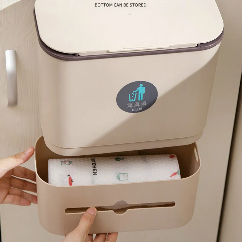Новый подвесной контейнер для мусора на дверцу шкафа домашний мини-контейнер
